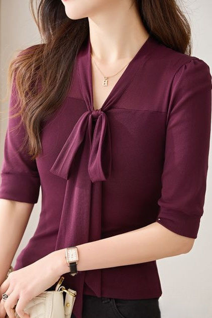 Elegant temperament mesh short-sleeve T-shirt