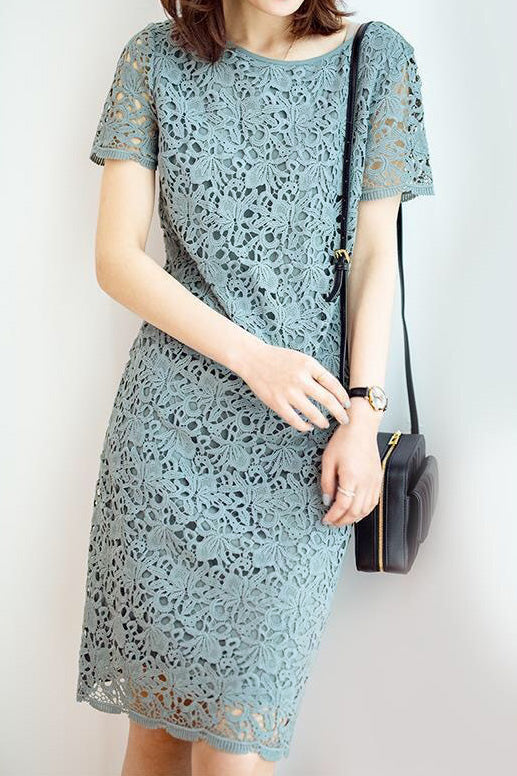 Fashionable lace hollow-out dress