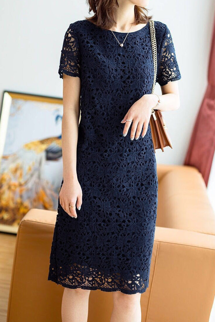 Fashionable lace hollow-out dress