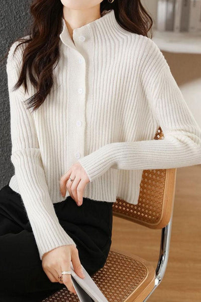 Fashionable casual semi-high neck sweater