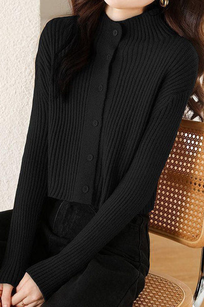 Fashionable casual semi-high neck sweater