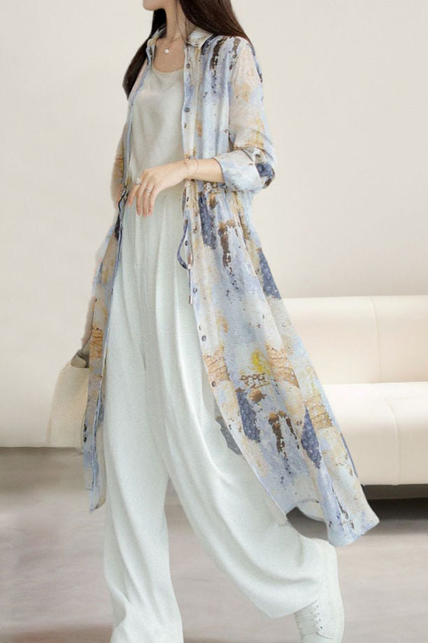 Early autumn trendy printed dress