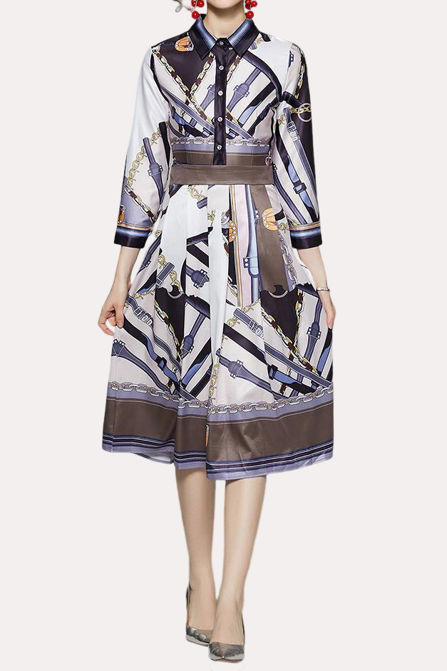 Early Autumn Trendy Printed Dress