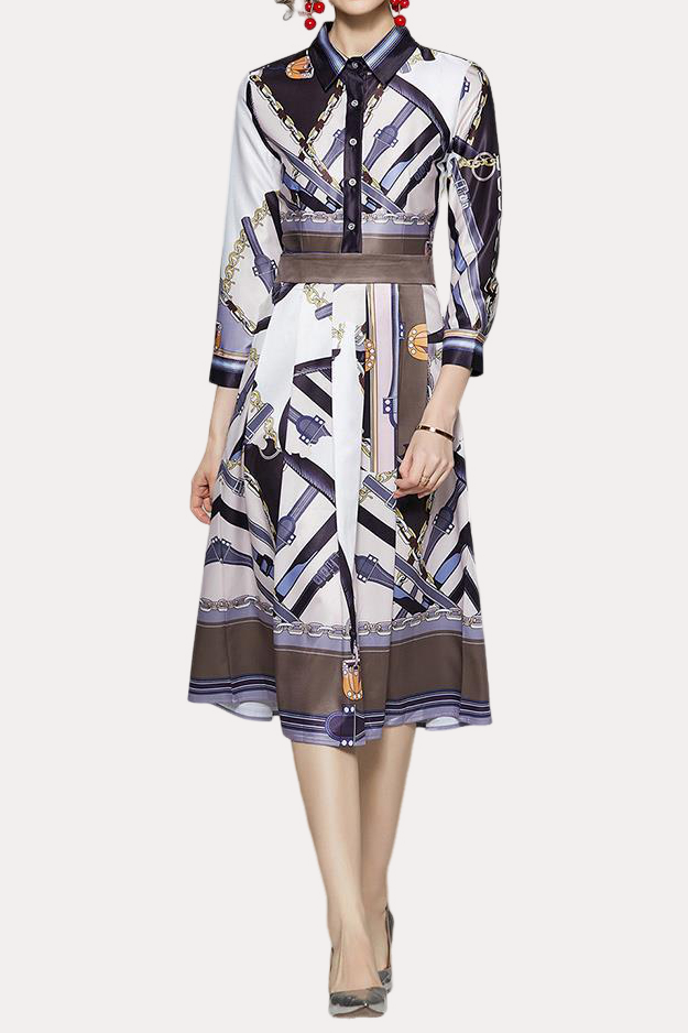 Early Autumn Trendy Printed Dress