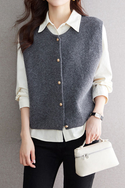 Early Autumn Versatile Sleeveless Knit Vest