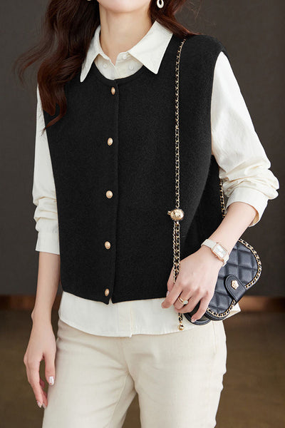 Early Autumn Versatile Sleeveless Knit Vest