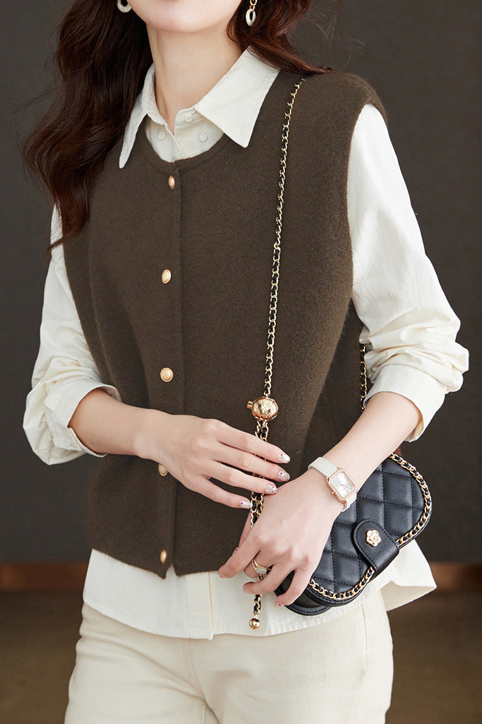 Early Autumn Versatile Sleeveless Knit Vest