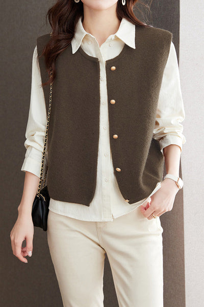 Early Autumn Versatile Sleeveless Knit Vest