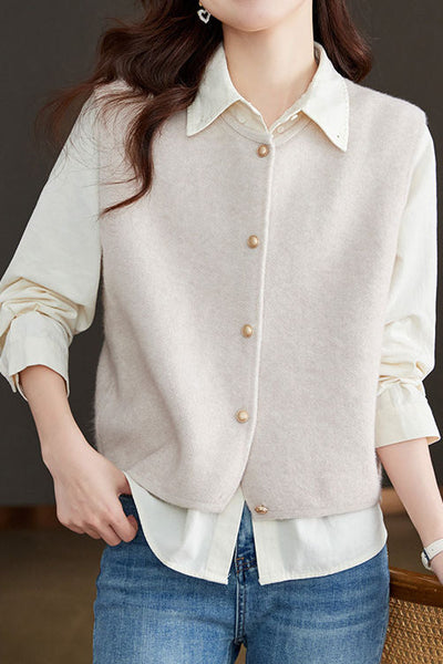 Early Autumn Versatile Sleeveless Knit Vest