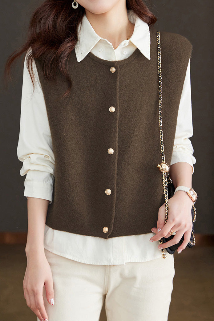Early Autumn Versatile Sleeveless Knit Vest