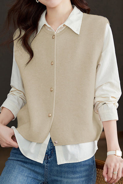 Early Autumn Versatile Sleeveless Knit Vest