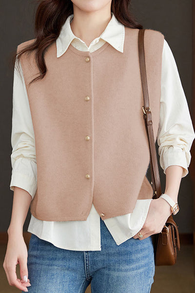 Early Autumn Versatile Sleeveless Knit Vest