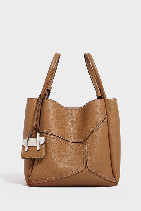Simple Office Spliced Large-Capacity Tote Bag