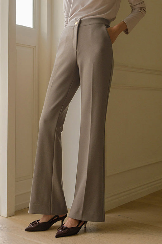 Early Autumn Commuting Flared Trousers