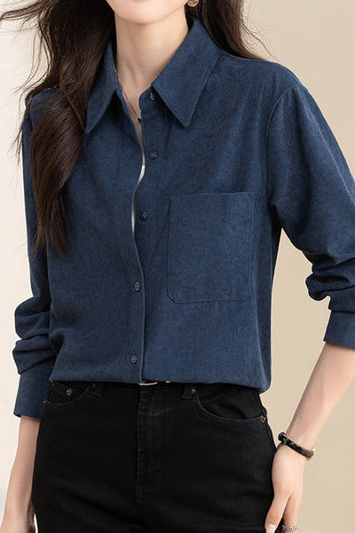 Casual Temperament Corduroy Shirt