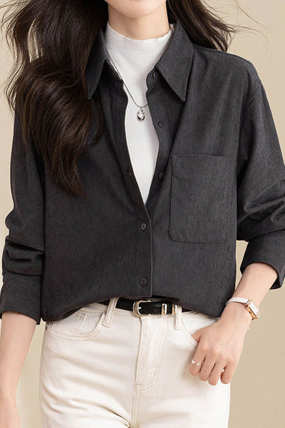 Casual Temperament Corduroy Shirt