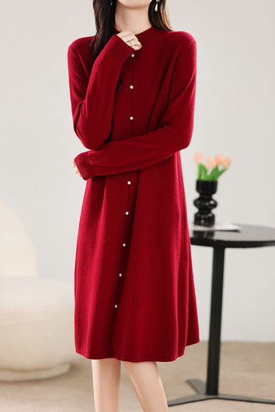 Straight-Leg Loose Knit Dress