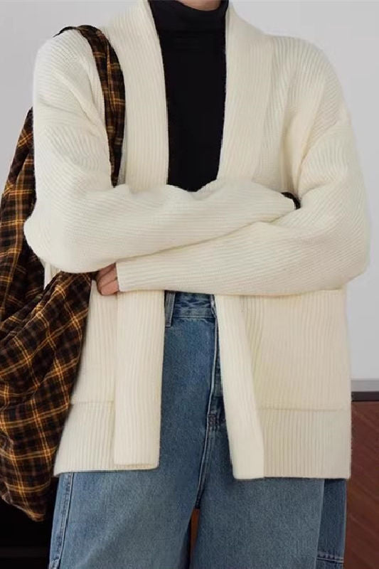 Casual Versatile Loose Slouchy Knit Coat