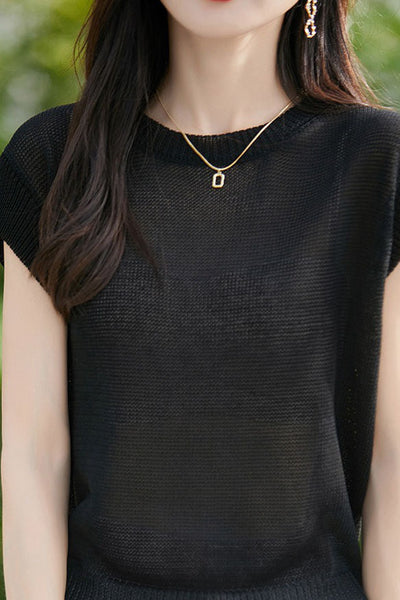 Casual flutter sleeve knit top