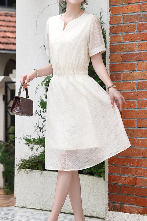 Minimalist Solid Color Dress