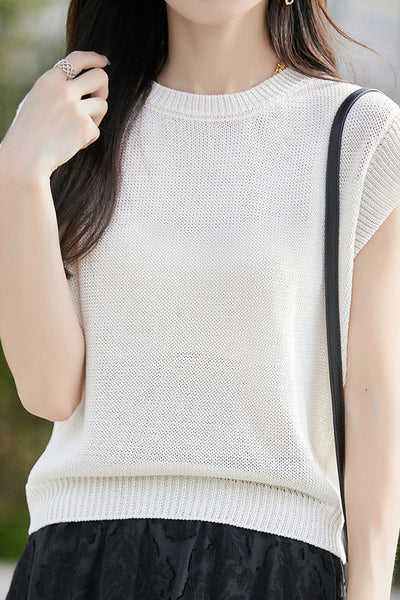 Casual flutter sleeve knit top