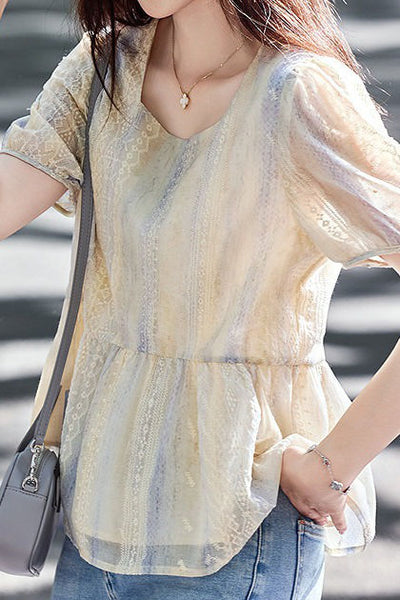 French-style elegant commuting shirt
