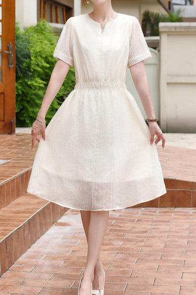 Minimalist Solid Color Dress