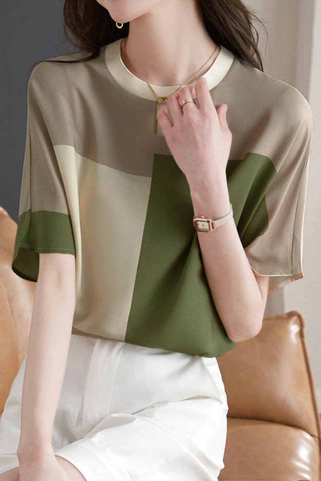 Stylish Color-blocked T-shirt
