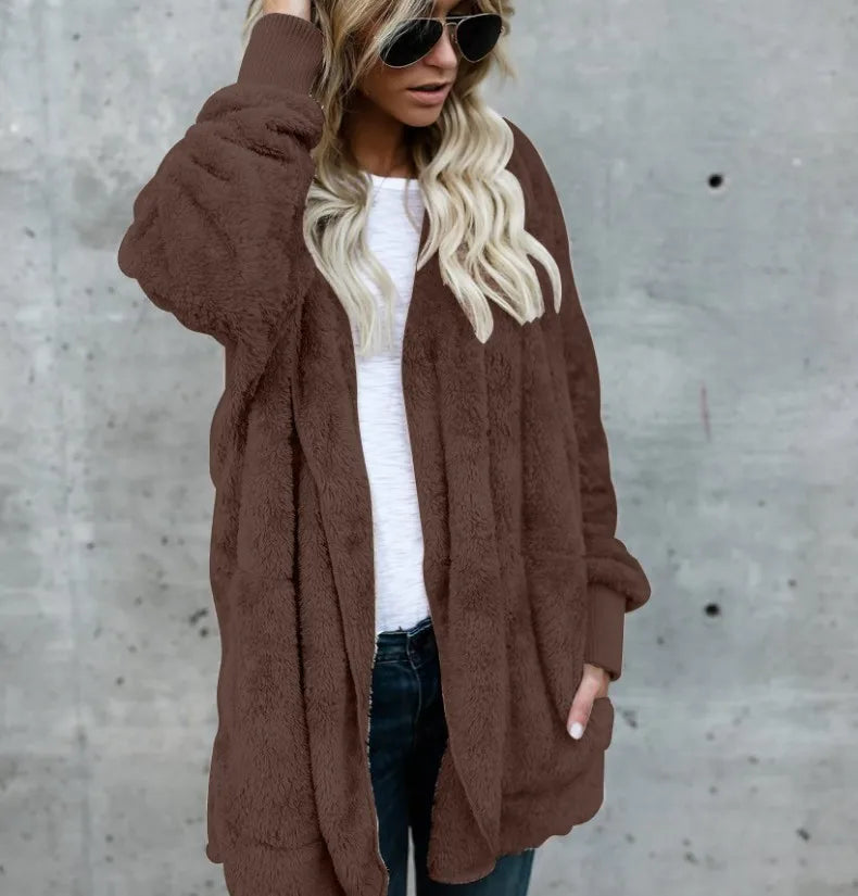 Cathy | Autumn and Winter Double Fleece Cardigan Coat