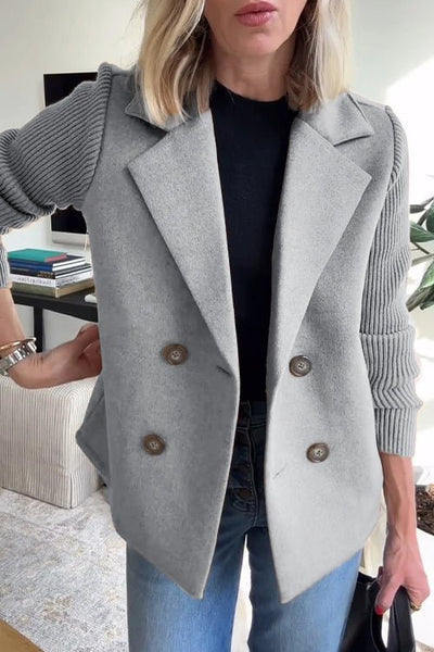 Beatrice | Elegant Jacket with Knitted Sleeves