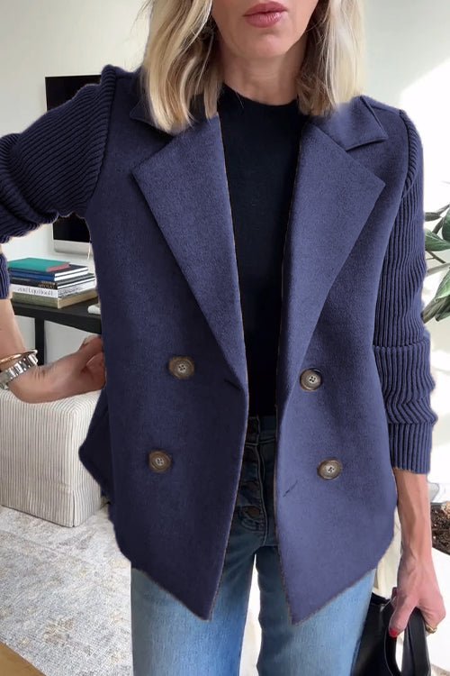 Beatrice | Elegant Jacket with Knitted Sleeves
