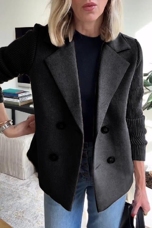 Beatrice | Elegant Jacket with Knitted Sleeves