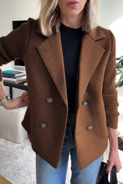 Beatrice | Elegant Jacket with Knitted Sleeves