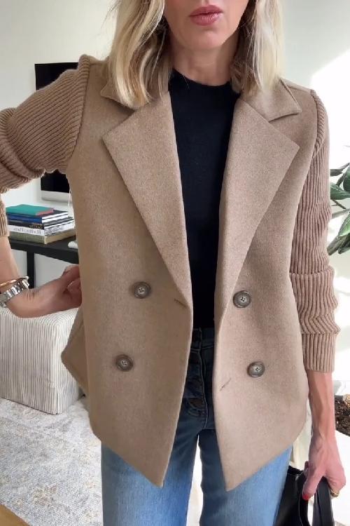 Beatrice | Elegant Jacket with Knitted Sleeves