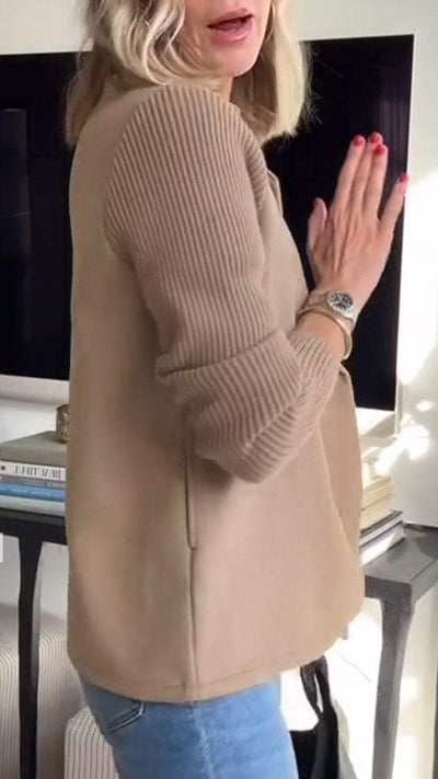 Beatrice | Elegant Jacket with Knitted Sleeves