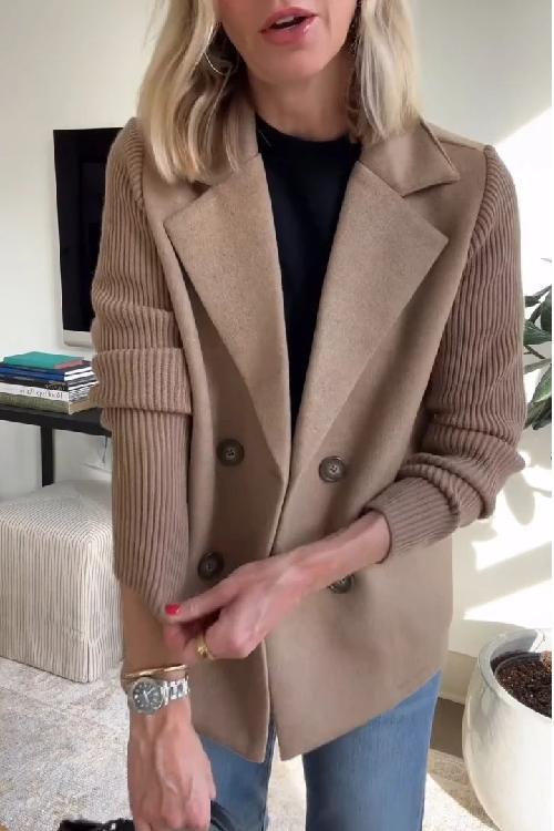 Beatrice | Elegant Jacket with Knitted Sleeves