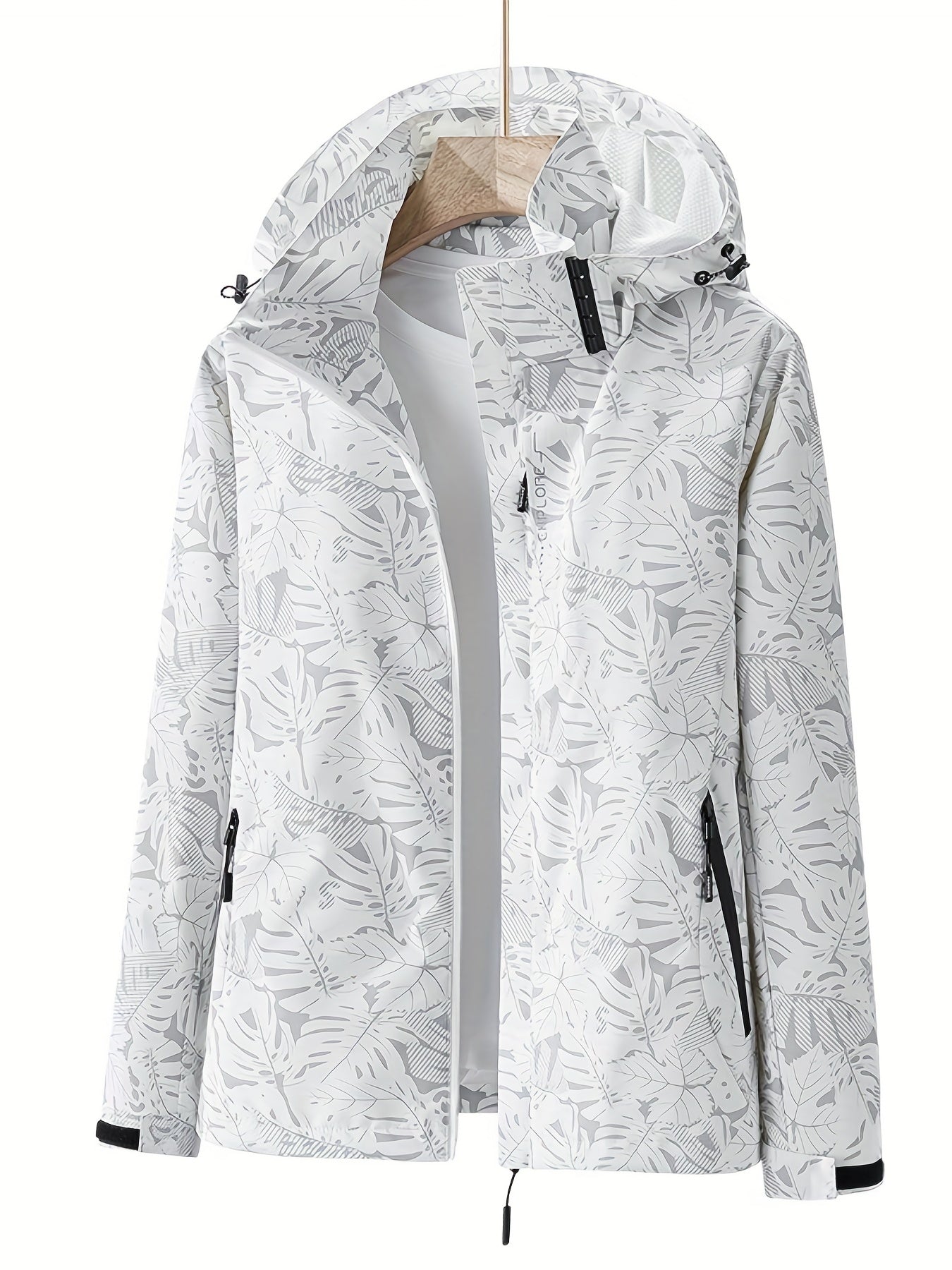 Jasmine | Leaf Printed Windproof Jacket