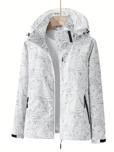 Jasmine | Leaf Printed Windproof Jacket