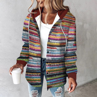 Donna | Colorful Knitted Hooded Sweater