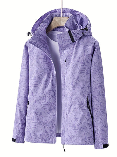 Jasmine | Leaf Printed Windproof Jacket