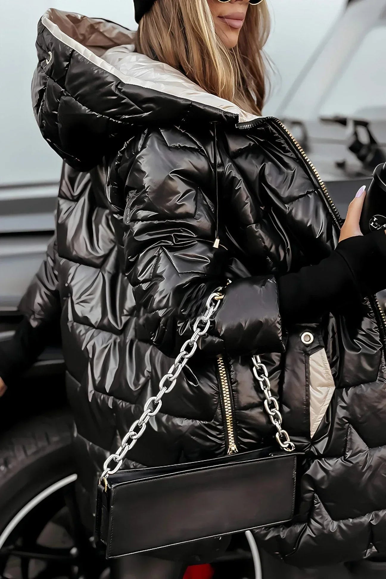Katie | Elegant Hooded Winter Coat with Padding