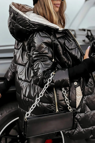 Katie | Elegant Hooded Winter Coat with Padding