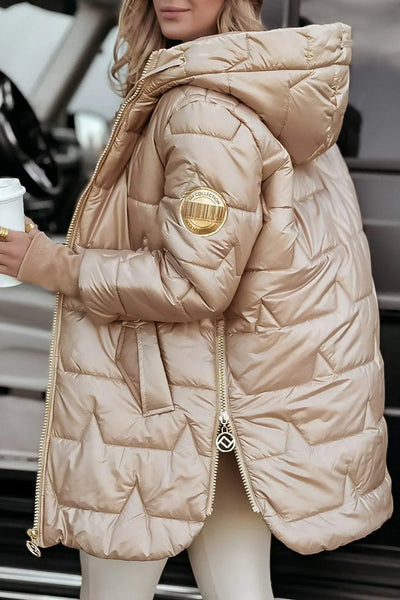 Katie | Elegant Hooded Winter Coat with Padding