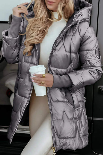Katie | Elegant Hooded Winter Coat with Padding