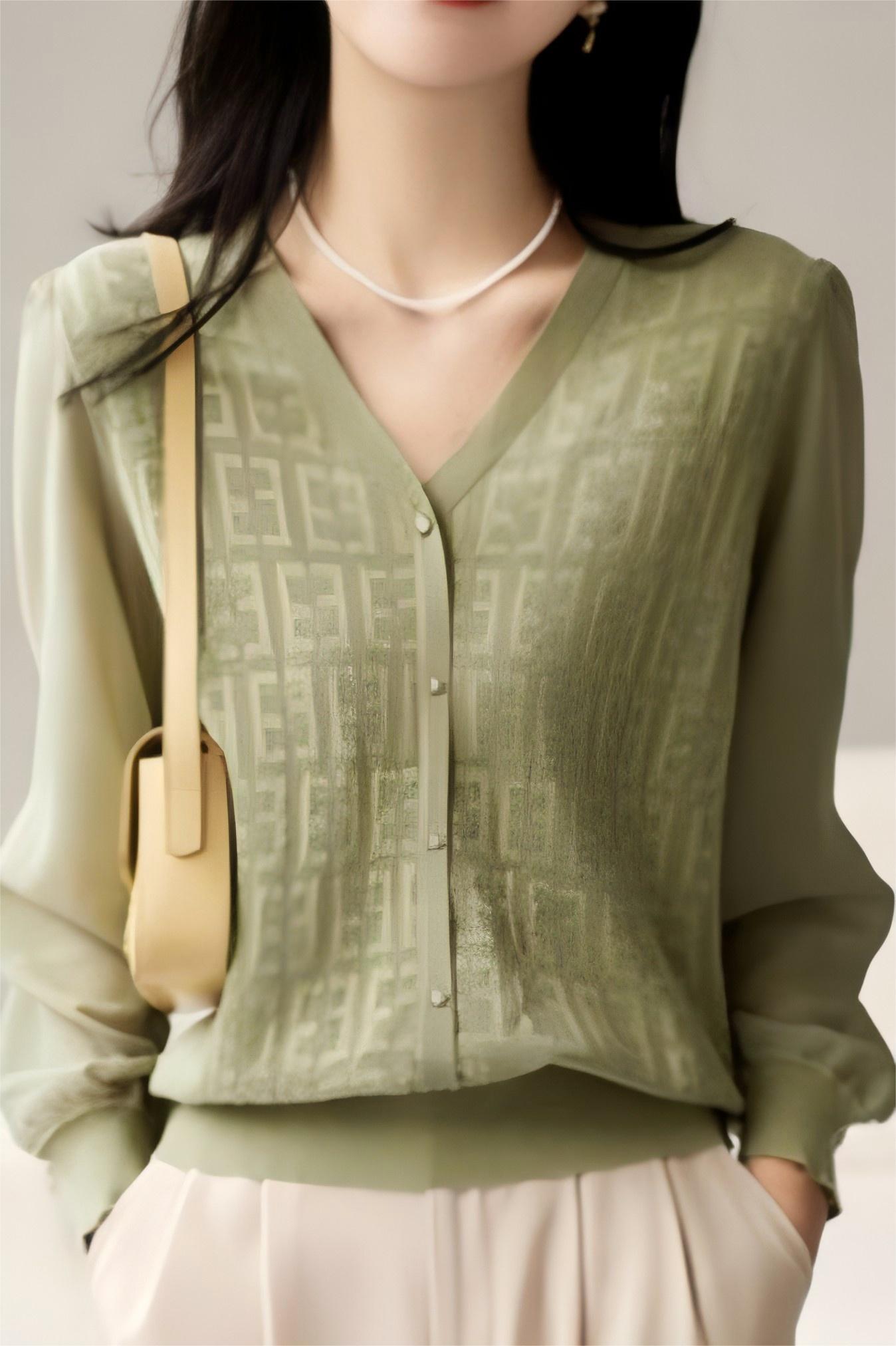 Elegant V-Neck Decor Button Knit