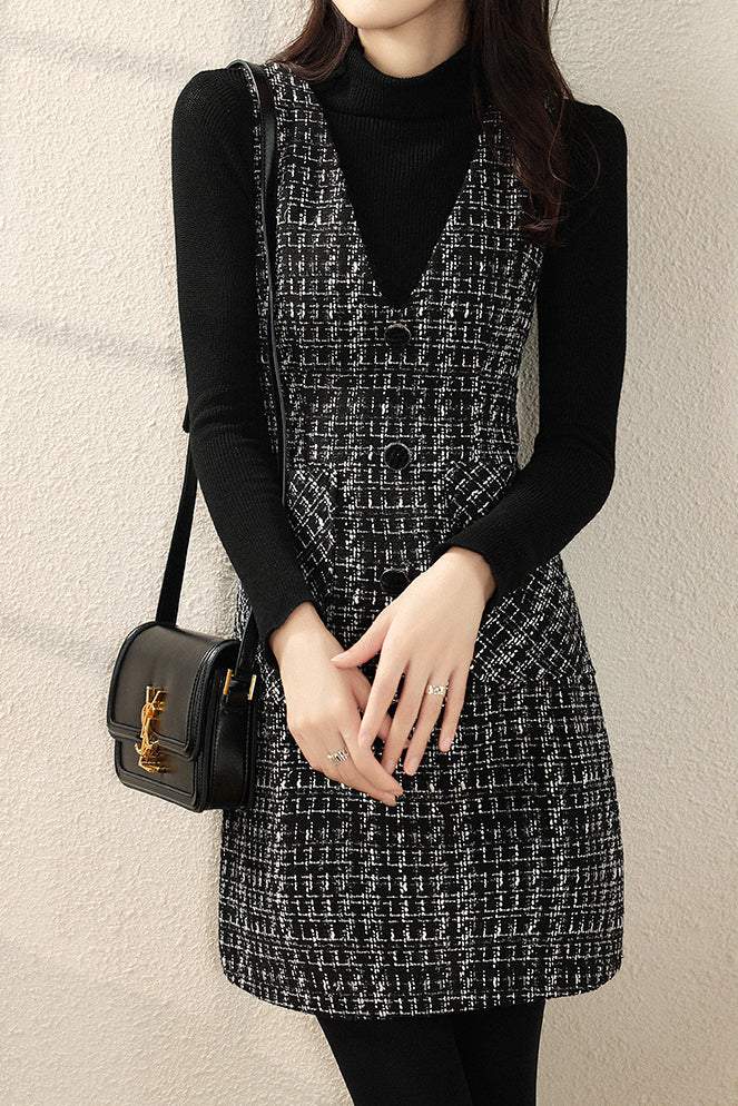 Elegant Suspender Dress