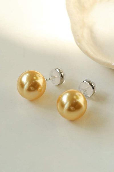 Pearl Decor Stud Earrings - 6 Colors Available