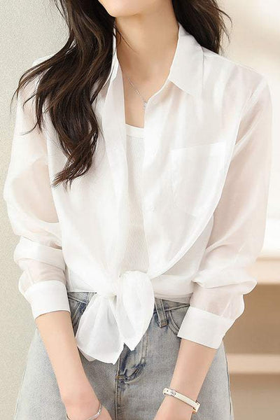 Casual Sheer Sun Protection Shirt - 2 Colors Available