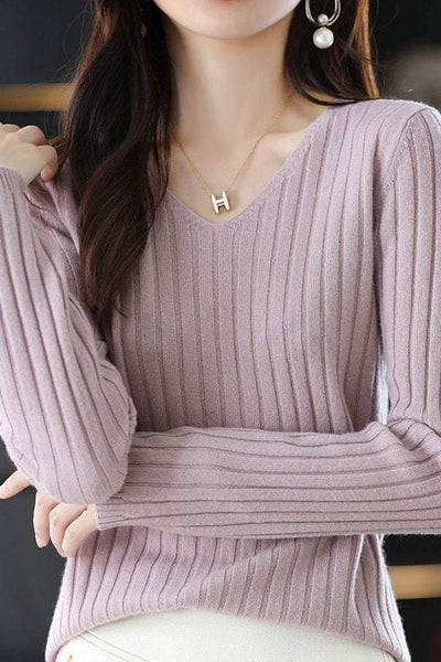 Long Sleeve Knitted Base Layer Top