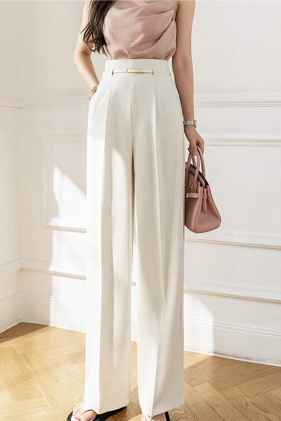 Tuck-In Belted Maxi Tapered Pants - 4 Colors Available